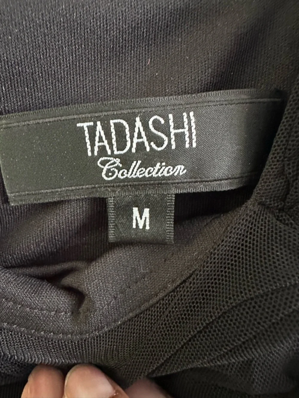 Tadashi Collection Black Ruched Cocktail Dress One Shoulder Jersey Bodycon M - Picture 5 of 14